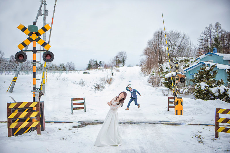婚紗道具.冬季婚紗,雪景婚紗,冬季新娘