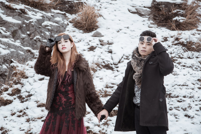 婚紗道具.冬季婚紗,雪景婚紗,冬季新娘