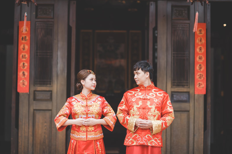 龍鳳褂,中式旗袍,中式婚紗,中式禮服,台中婚紗